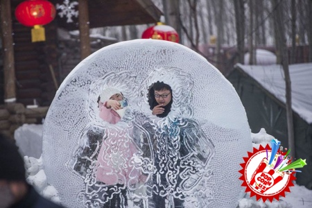 Қор ва муздан яратилган санъат асарлари кўзни қувнатади