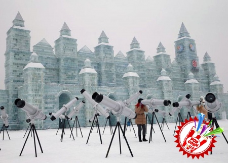 Қор ва муздан яратилган санъат асарлари кўзни қувнатади