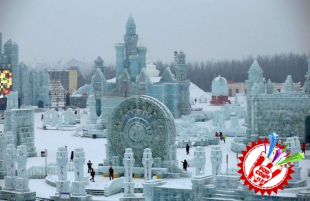 Қор ва муздан яратилган санъат асарлари кўзни қувнатади