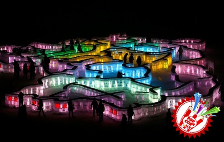 Қор ва муздан яратилган санъат асарлари кўзни қувнатади