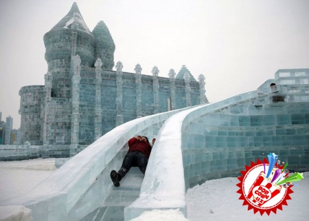 Қор ва муздан яратилган санъат асарлари кўзни қувнатади