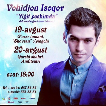 Воҳиджон Исоқов вилоятлараро турне ўтказади