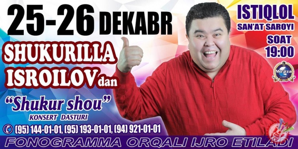 Шукурилла Исроиловдан “Шукур шоу” тез кунда