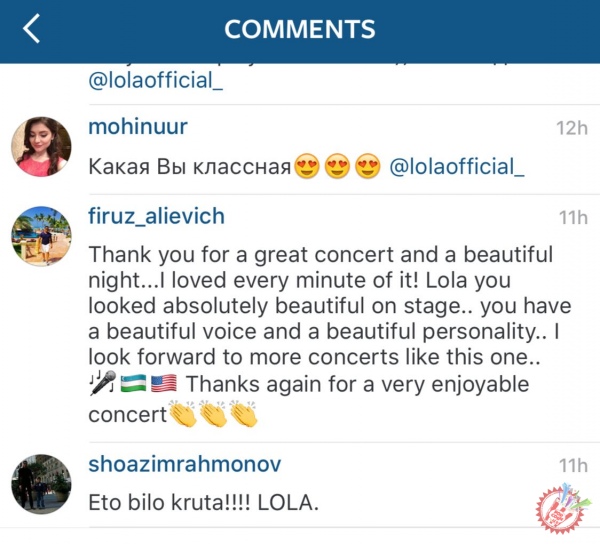 Латофатли Лоланинг Нью-Йоркдаги концерт дастуридан