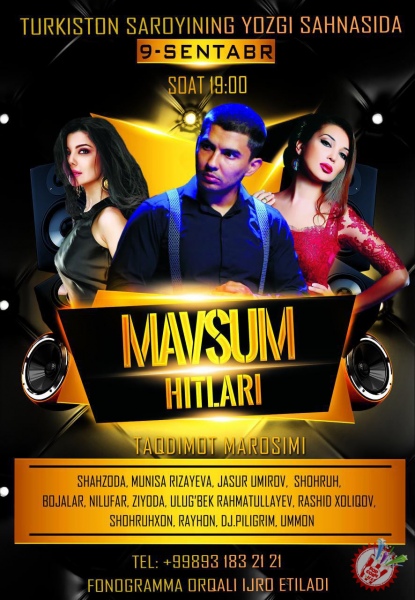 “Мавсум ҳитлари” биринчи тақдимот маросими ўтказилади