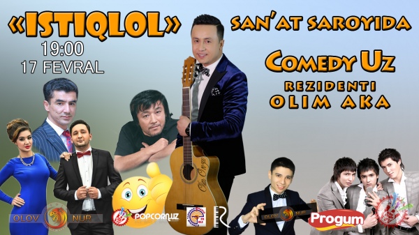 “ComedyUz” резиденти Олим ака ва юлдузлар иштирокида гала концерт бўлиб ўтади