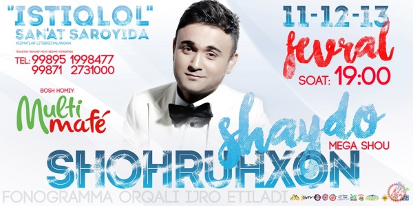 Шоҳруҳхоннинг концерт дастурига жуда ҳам оз қолди