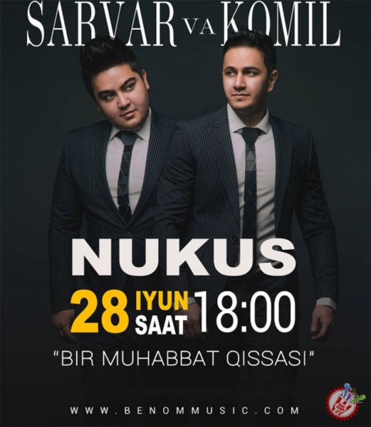 Сарвар ва Комилнинг Россия Федерацияси ва Хитой Республикаси бўйлаб ўтказиладиган концерт дастурининг санаси маълум бўлди