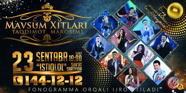 Навбатдаги \"Мавсум хитлари\" тақдимот маросимига оз қолди