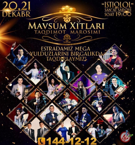 Навбатдаги \"Мавсум хитлари\" тақдимот маросимига оз қолди