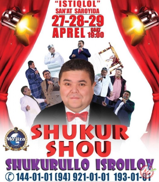Апрель ойида \"Шукур шоу\" дастури бўлиб ўтади