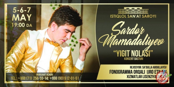 Сардор Мамадалиевнинг концерти кунлари  узайтирилди