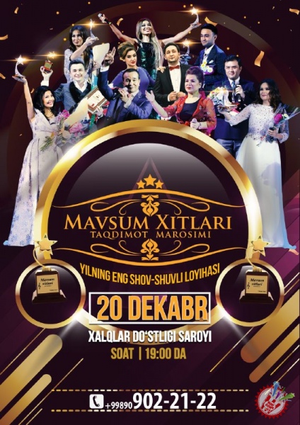 "Мавсум хитлари" тақдимот маросими бўлиб ўтадиган кун маълум бўлди