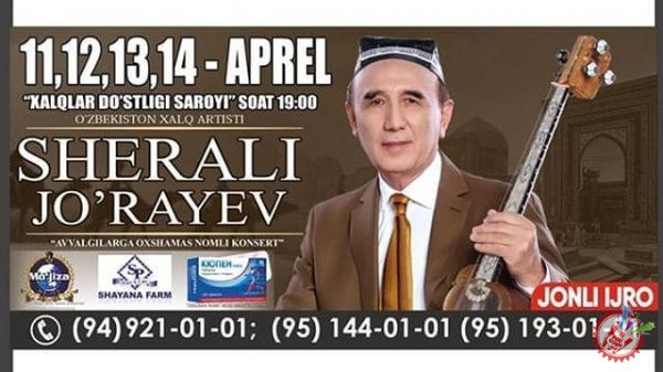 Устоз санъаткор Шерали Жўраевнинг концерти кунлари маълум бўлди