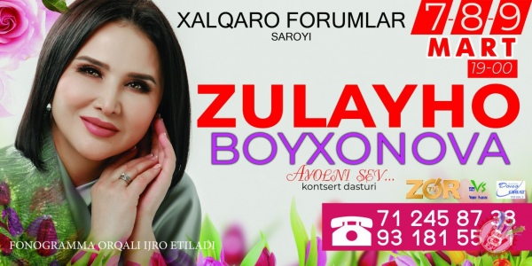 Зулайҳо Бойхоновадан янги концерт