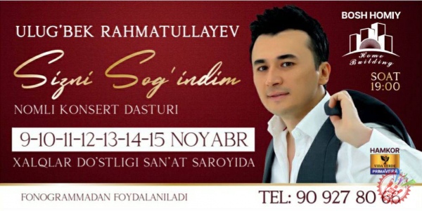 Улуғбек Раҳматуллаевдан мухлислар соғинган концерт